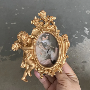 Cổ Châu Âu Khung Ảnh Vàng Màu Khắc Dập Nổi Nhựa Hình Ảnh Khung Chủ Tường Treo Trang Trí Nội Thất Trang Trí Thủ Công Mỹ Nghệ - Product Image 5