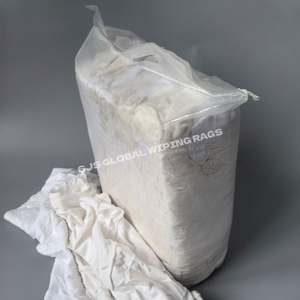Trapos de Limpieza de Tela de Algodón, Trapos de Residuos de Algodón de 25 kg para Uso Industrial, Trapos de Felpa Blancos Absorbentes de Aceite, Trapos de Algodón - Product Image 1
