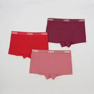 Manufacturers Custom Logo High Quality Breathable Women's Boxer Briefs Cotton Boxer Shorts Female Ladies Basics Underwear