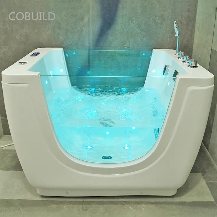 Trong nhà Babi bồn tắm spa tắm Ozone tĩnh nhiệt bé nổi bong bóng Spa Led Whirlpool massage bé bồn tắm Spa
