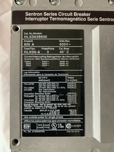 HLXD63B600 เซอร์กิตเบรกเกอร์แบบขึ้นรูป 3 ขั้ว 600 600 โวลต์ สำหรับ PLC - Product Image 1