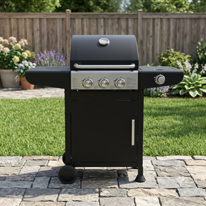 Factory Direct Price Arrival Commercial Steel Black Powder Coated Double Layer <b>Grill</b> Outdoor Kitchen <b>Gas</b> <b>Grill</b> - Product Image 3