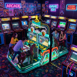 Steed <span class=keywords><strong>Clash</strong></span> (2 giocatori) - Macchina da gioco di corse di cavalli con feedback di vibrazione e effetti sonori dinamici di corsa - Product Image 3