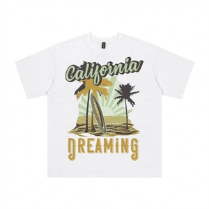 Verano colorido personalizado gráfico Dtg impreso Logo camiseta de gran tamaño camiseta Unisex - Product Image 3