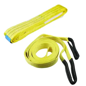 3t Endless Round Making 30 Ton Polyester Machine Blue And White Color Lifting Belt Flat Webbing Sling