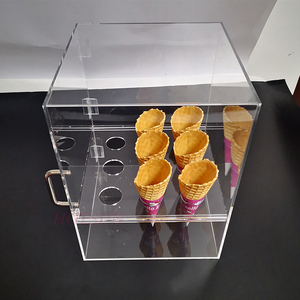 <span class=keywords><strong>Acrylic</strong></span> <span class=keywords><strong>Ice</strong></span> <span class=keywords><strong>Cream</strong></span> <span class=keywords><strong>Cone</strong></span> Display Đứng Chủ Với Cửa - Product Image 3