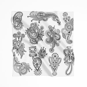 وشاح حريري أنيق مخصص للنساء خفيف الوزن مقاوم للتلاشي مطبوع مريح للارتداء على مدار العام اختيار عصري دائمًا - Product Image 3