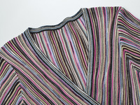 Nouvelle Arrivée 2026 – Robe Longue Élégante Femme Printemps-Été Col V Manches Longues Tricot Rayé Colorblock Coupe Évasée