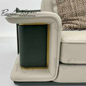 Juego de Sofás Chesterfield Modernos Renoidcas Keynes para Salas de Estar de Apartamentos - Soluciones para Espacios Pequeños con Esponja y Cuero Genuino - Product Image 5