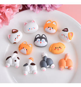 ชุดหัวและก้น<span class=keywords><strong>แมว</strong></span>และสุนัขการ์ตูน วัสดุงานฝีมือ DIY สำหรับเคสมือถือ แม่เหล็กติดตู้เย็น ที่รัดผม สติกเกอร์เครื่องประดับผม - Product Image 5