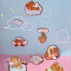 Épingles à revers en métal personnalisées, mignonnes, de style dessin animé, anime, vente en gros, épingles en émail dur de haute qualité, animaux - Product Image 3