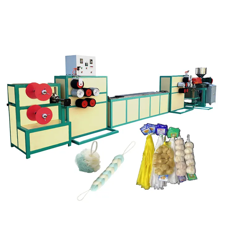 Hede High Speed PE PP Plastic Mesh Making Machine for Producing Fruit Vegetables Toys Packing Knotless Garlic Net Bag Extruder