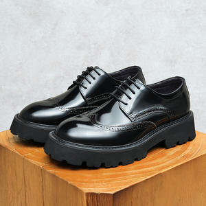 Chaussures habillées Oxford pointues faites à la main et personnalisées, avec lacets solides et fermeture supérieure. Chaussures rehaussées pour hommes - Product Image 6