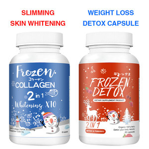 Píldoras blanqueadoras de <span class=keywords><strong>colágeno</strong></span> congelado 2 <span class=keywords><strong>en</strong></span> 1 Vitamina C mejores suplementos herbales Detox cápsulas para aclarar la piel antienvejecimiento - Product Image 3