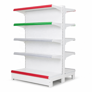 <span class=keywords><strong>Scaffale</strong></span> Gondola per Supermercato a Doppia Facciata, Espositore Leggero in Metallo per Negozi di Alimentari e Retail - Product Image 2