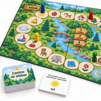 Jeu de société Fancboard Custom Syllable Path, plateau en papier recyclable pliable en 4, pour les 6-7 ans |   Espagnol |   OEM/ODM |   2-4