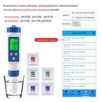 BLE-9909 Numérique Tds Ph Mètres Stylo Type Testeur De Qualité De L'eau 5 En 1 Température Salinité Ec Tds Ph Mètre Pour Aquariums