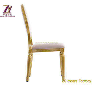 Venta al por mayor de muebles de comedor para hoteles, fabricante apilable de metal marroquí con respaldo redondo, silla para banquetes - Product Image 3