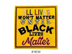 Patch brodé thermocollant carré 'Bla Bla Get in Loser Trouble Maker' pour vêtements, sacs, emballages et décoration - Product Image 6