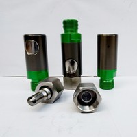 Acoplamiento de Conexión Rápida Intercambiable Compatible con Estilo SATA, para Pulverización de Pintura, Accesorio Hidráulico para Gas, Cabeza Hexagonal, Forma Recta