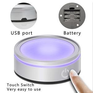 Base lumineuse LED haute qualité multicolore ronde pour présentoir d'art en verre 3D avec interrupteur tactile sensible - Product Image 2