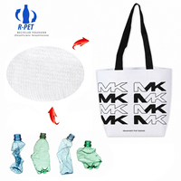 Sacs de courses et de shopping promotionnels personnalisés avec logo imprimé, en RPET laminé, réutilisables, écologiques, blancs, pour vêtements et courses, avec coutures renforcées