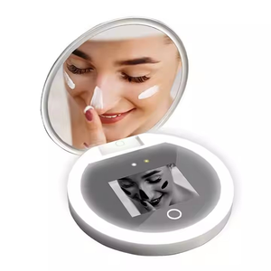 Espejo cosmético LED de detección UV inteligente portátil con herramienta analizadora de cuidado de la piel ligera para revisión de maquillaje - Product Image 1