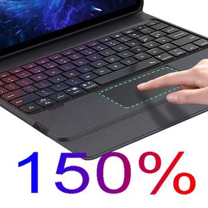Étui pour clavier rétro-éclairé RVB pour iPad Pro 10.5/10/5 9e/8e/7e génération Trackpad Touch <span class=keywords><strong>Folio</strong></span> étui en cuir Interface USB nouveau - Product Image 2