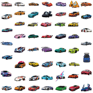 Impresión personalizada chico portátil botellas <span class=keywords><strong>de</strong></span> agua monopatín <span class=keywords><strong>casco</strong></span> teléfono guitarra vinilo coche calcomanías dibujos animados JDM pegatinas <span class=keywords><strong>de</strong></span> carreras - Product Image 6