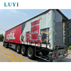 LUYI 40ft tessuto in PVC furgone rimorchio 3 assi semirimorchio 3 assi con tapparelle di tela cerata lato aperto per la vendita di <span class=keywords><strong>camion</strong></span> - Product Image 6