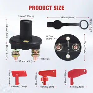 200A Xe Xe Sử<span class=keywords><strong>a</strong></span> Đổi Isolator Ngắt Kết Nối Chuyển Đổi Cho Xe Tải Thuyền Xe 12V 24V Cắt Pin Chính Giết Chuyển Đổi Với <span class=keywords><strong>2</strong></span> Phím Màu Đỏ - Product Image 2