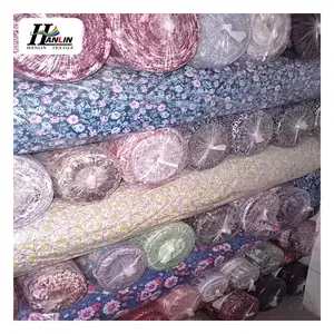 Toptan stocklot 100d dekorasyon malzemesi 100 Polyester renkli kumaşlar elbise için Glitter