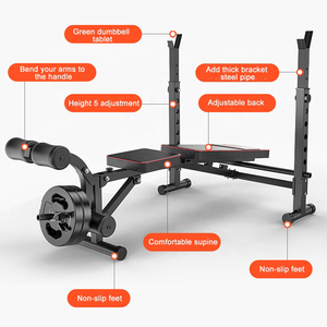 Equipo de gimnasio Banco ajustable Inclinación ajustable Banco para sentarse Plegable multifunción mancuerna ejercicio peso plano benc - Product Image 6
