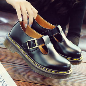 Chaussures <span class=keywords><strong>Mary</strong></span> Jane en Cuir Véritable Style Britannique à Bride en T pour Femme, Semelle Épaisse, Décontractées et Tendance pour l'Automne - Product Image 3