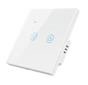 Para Tuya 2 Gang Smart WiFi BLE, interruptor de Panel táctil de cristal, interruptor de luz de Control remoto de red, compatibilidad con Homekit y <span class=keywords><strong>Alexa</strong></span> - Product Image 1