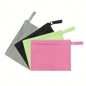 Bolsas Impermeables para Pañales de Tela para Bebé con Dos Bolsillos con Cremallera, Bolsa de Viaje para Playa, Piscina, Gimnasio, para Trajes de Baño y Ropa Mojada, Regalos - Product Image 1