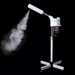 Vaporizzatore facciale professionale con tazza di vetro vaporizzatore facciale portatile con ozono a spruzzo caldo con supporto LH-707A