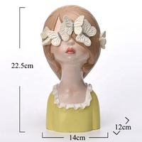 Ornement de maison contemporaine en résine statue artistique décoration de chambre fille