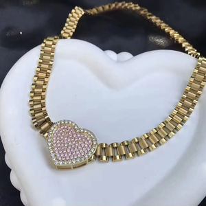 Collar de Cadena de Acero Inoxidable Personalizado con Colgante de Pepita, Estilo Moderno para Fiestas, Joyería de Moda para Mujer, Regalo - Product Image 2