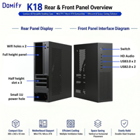 Caja de PC Industrial K18 Mini ITX / Micro ATX, Soporte para PSU 1U, Ranura de Expansión PCIe para GPU, Carcasa Metálica SFF, Chasis Personalizado OEM ODM