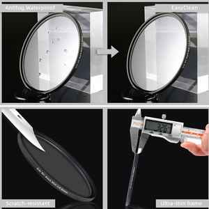 Filtro de Cámara DSLR Impermeable con Nano Recubrimiento GiAi 1/8 1/4, Niebla Negra, Vidrio Óptico Suave y Aleación de Aluminio de Aviación, 37-82 mm - Product Image 5