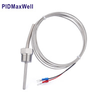 Capteur thermocouple de type K 1/2 NPT avec fil tressé en acier inoxydable et bornes à fourche OEM/ODM IP65 pour le contrôle des processus industriels