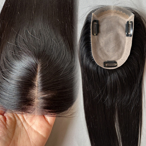 Versandfertig 3x5 Zoll Seidenbasis-Toupet mit PU am Vorderteil Echthaar-Toupet - Product Image 1