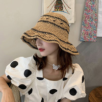 Sombrero de paja plegable y transpirable para mujer, gorra de protección solar UV de ala ancha, sombrero ligero esencial para proteger la cabeza