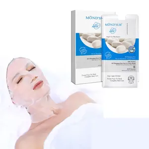 Mond-mascarilla 3 en 1 para cara y cuello, mascarilla facial y para el cuello, hidratante, reparadora, nutritiva, proteína de seda, EGF concentrada, 3D