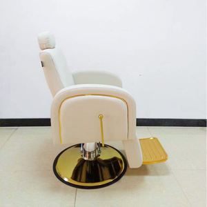 Silla de Salón de Belleza Retro Blanca Personalizable con Logotipo, Silla de Peluquería Adecuada para Salón de Belleza - Product Image 2