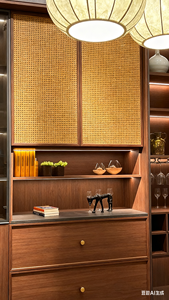 Panel Decorativo Moderno de Mimbre Tejido |   Panel de Puerta de Ratán Sintético Ecológico para Armario y Guardarropa - Product Image 5