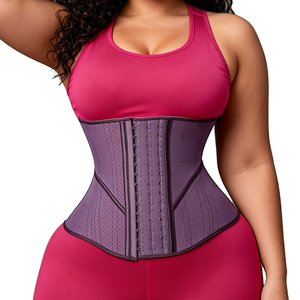 LANGQIN Gaine amincissante taille haute à forte compression, 19 baleines élastiques perforées, 3 rangées de crochets, pour un effet sablier - Product Image 5