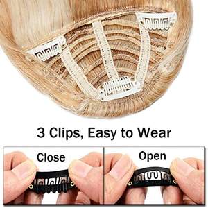 Clip in frangia 100% veri capelli umani extension aria frangia con stanghette folti frangia per donna - Product Image 6