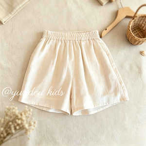 Conjunto de Verão para Meninas em Linho Sem Mangas, 2 Peças, Com Gola de Renda, Simples, Fofo, Leve e Respirável - Product Image 3